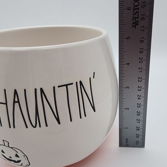 Rae Dunn Halloween Ghostin' Ceramic Ghost Planter White Artisan Collection 5x5" - Picture 7 of 10